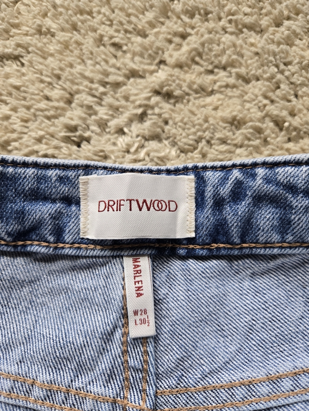 Driftwood Marlena Copper Wide Leg Jeans Womens 28 Embroidered Distressed - Picture 4 of 12